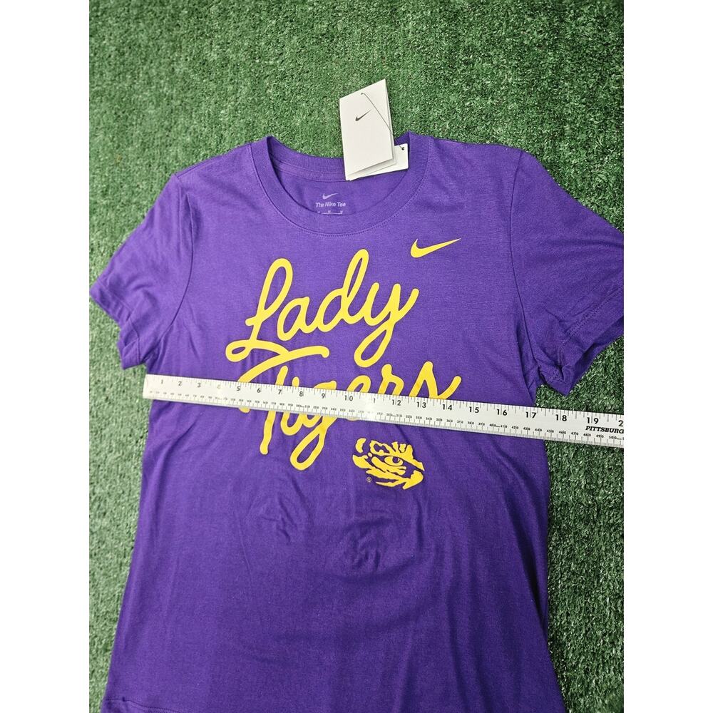 NWT Nike Womens LSU Tigers Script Over Logo Purple T-Shirt Size Medium - Picture 9 of 9